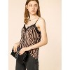 Allegra K Women's V Neck Lace Spaghetti Strap Sleeveless Camisole - 4 of 4