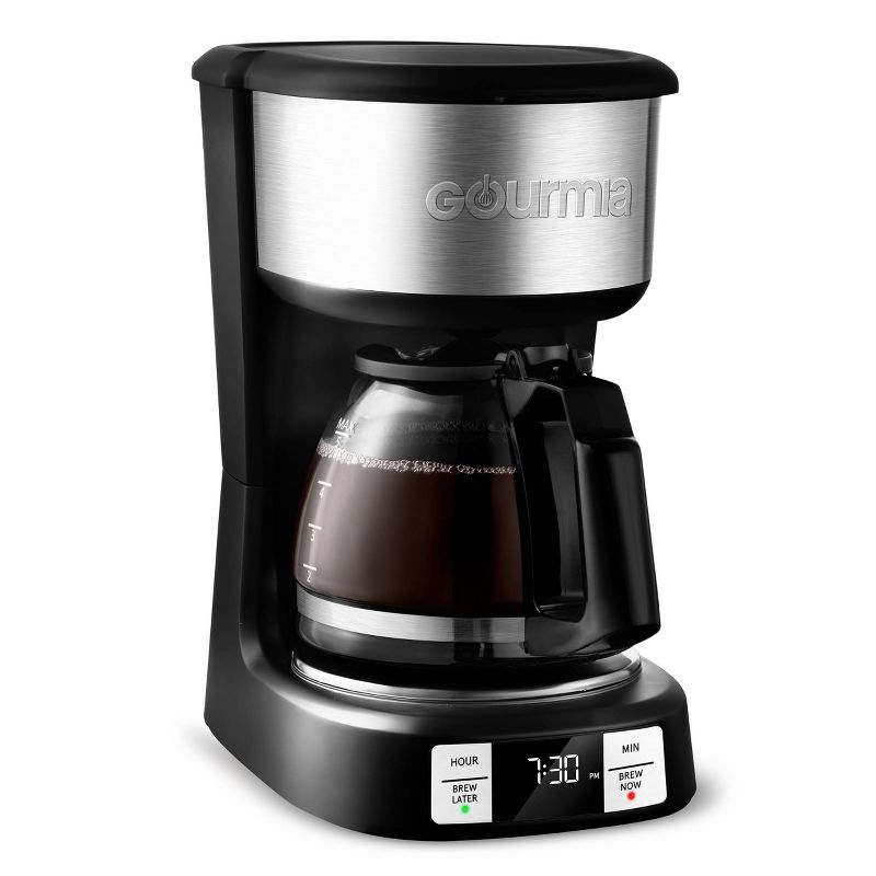 Gourmia 5 Cup Programmable Drip Coffee Maker with Brew Later Black, 4 of 10
