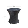 CAVINAS Modern Hourglass Outdoor Patio Side Table, Wicker Outdoor Accent Table, PE Rattan Outdoor Table, Waterproofing Round Outdoor End Table - 3 of 4
