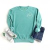 Simply Sage Market Women's  Garment Dyed Graphic Sweatshirt Embroidered Choose Happy Lightning Smiley Face - 3 of 3