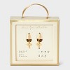 14K Gold Plated Cubic Zirconia Cross Charm Earrings - A New Day™ Gold - 3 of 3