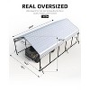 13' x 26' x 10' Metal Carport Shelter, Heavy Duty Galvanized Steel Roof, Weatherproof All-Season Permanent Garage Cover for Cars, Trucks, Boats - 2 of 4