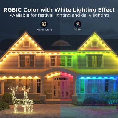 100ft White Color-Changing LED Outdoor String Lights