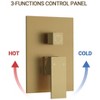 YAWWALK Ceiling Mount 10 and 6 in. Dual Square Shower Head and Handheld Shower Head - 4 of 4