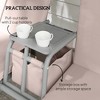 Maggift Patio Accent Chairs, Double Swing Decorative Chair with Thick Heavy Duty Metal Stand for Lawn and Garden, Beige, 68.9"*44.1"*65" - 2 of 4