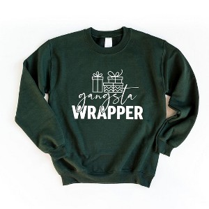 Simply Sage Market Women's Graphic Sweatshirt Gangsta Wrapper Presents - 1 of 4