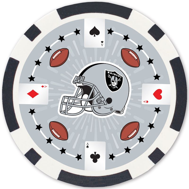 MasterPieces Casino Style 100 Piece Poker Chip Set - NFL Las Vegas Raiders, 4 of 8