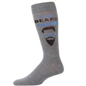 Memoi Men's It's Beard Season Bamboo Blend Novelty Crew Socks - 1 of 4