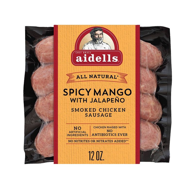 Aidells Spicy Mango with Jalapeno Smoked Chicken Sausages - 12oz/4ct, 1 of 6