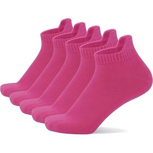 SERISIMPLE Men Thin Viscose Bamboo No Show Low Cut Odor Resistant Breathable Low Cut Socks Navy Blue Large 5 Pairs - 1 of 4