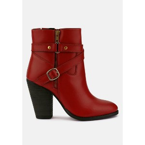 CAT-TRACK Fuchsia Metallic Leather Ankle Boots Women - 1 of 4
