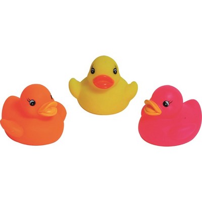 Evideco French Home Goods Set of 3 Non-Toxic Floating Bath Toys - Squeaky Ducks -for Babies and Toddlers