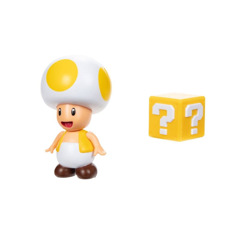 Nintendo Super Mario - Yellow Toad Figure with Question Block, 4 of 9