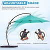 Hyleory 10/11/12 ft. Outdoor Curvy Cantilever Umbrella with Sand Bag Umbrella Base - 3 of 4