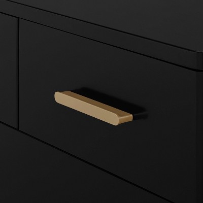 Black Ebony Bronze 4-Drawer Dresser with Changing Top