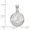 Black Bow Jewelry 10k White Gold Alabama Crimson Tide NCAA Medium Pendant - 2 of 3