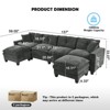 Christopher Knight Home Kreth 137" Modern 4-Seater Chenille Upholstered U-Shaped Sectional Sofa with Armrest Storage - 3 of 4