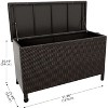Garvee Large Deck Box Waterproof PE Rattan Outdoor Storage Box with Handles and Wheels, Storage Bin for Garden, Balcony, Porch, Pool, Yard - 4 of 4