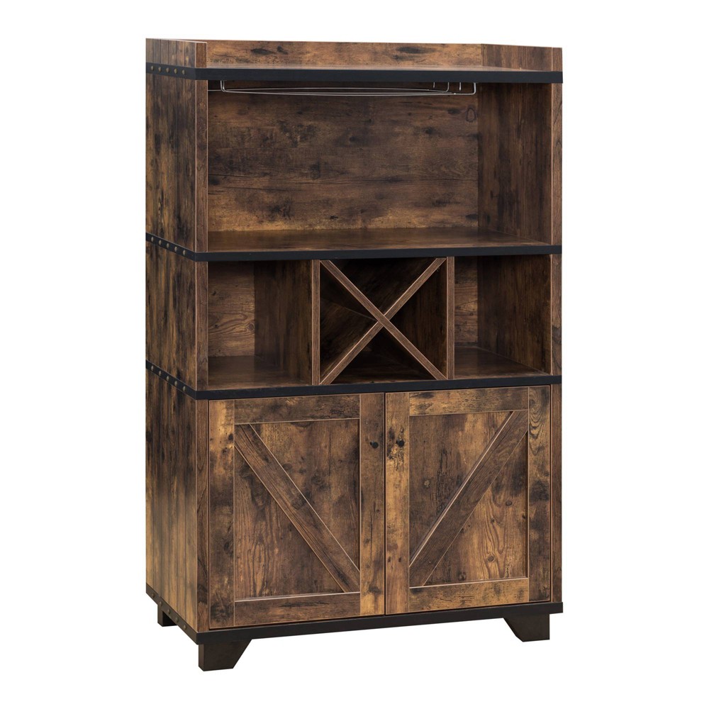 Lamage Wine Cabinet Buffet with Wine Rack Distressed Wood - HOMES: Inside + Out