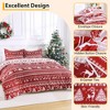 Christmas Duvet Cover Set Soft Holiday Deer Printed Bedding with 2 Pillow Shams, Comfy, Snug & Cozy Breathable Bed Set - 4 of 4