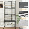 69 Inch Large Standing Bird Cage, Wrought Iron Parrot Cage with Perches & Wheels, Metal Flight Bird Cage for Parakeet Cockatiel Lovebird Pigeons - 4 of 4