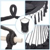 Hammock Chair Hanging Rope Swing Max 500 Lbs Indoor Outdoor Hammock Swing Chair, Boho Hanging Chair Bedroom Patio Black - 2 of 4