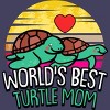 Women's Design By Humans World's Best Turtle Mom Retro Stripes By animalshop Racerback Tank Top - 2 of 2