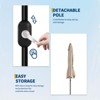 9ft Patio Umbrella, Crank & Tilt, 8-Rib, Water-Resistant Table Umbrella, UV Protection, Adjustable for Garden, Tan - 4 of 4