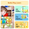 PICASSO-TILES Mini Marble Run Magnetic Tiles for Kids – 100PCS STEM Construction Building Blocks Race Track Travel Toy Set - 3 of 4