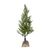 Gulches Set of 2 13.5" Christmas PVC Trees - Wood Base with Snow, Xmas Home Tabletop Holiday Decor - 4 of 4