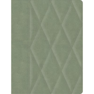 CSB Notetaking Bible, Large Print Edition, Sage Suedesoft Leathertouch - by  Csb Bibles by Holman (Leather Bound)