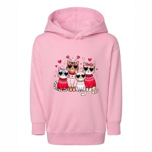 The Juniper Shop Valentine Kittens Toddler Graphic Hoodie - 1 of 3