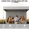 10x10 Pop Up Canopy Tent, Portable Instant Commercial Canopy with 1 Sidewall, Patio Tent with Vented Top, Roller Bag Sandbags Ropes and 8 Tent Stakes - 3 of 4