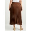 June + Vie by Roaman's Women's Plus Size Pleated Midi Skirt - 3 of 4