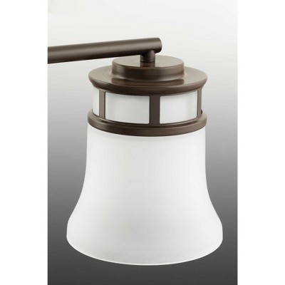 Antique Bronze Mini Pendant with Etched Glass Shade