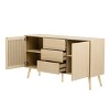 58 Inch Long TV Stand, Modern Cabinet With 2 Doors And 3 Drawers,TV Console Table For Living Room-Cuddlewood - 3 of 4