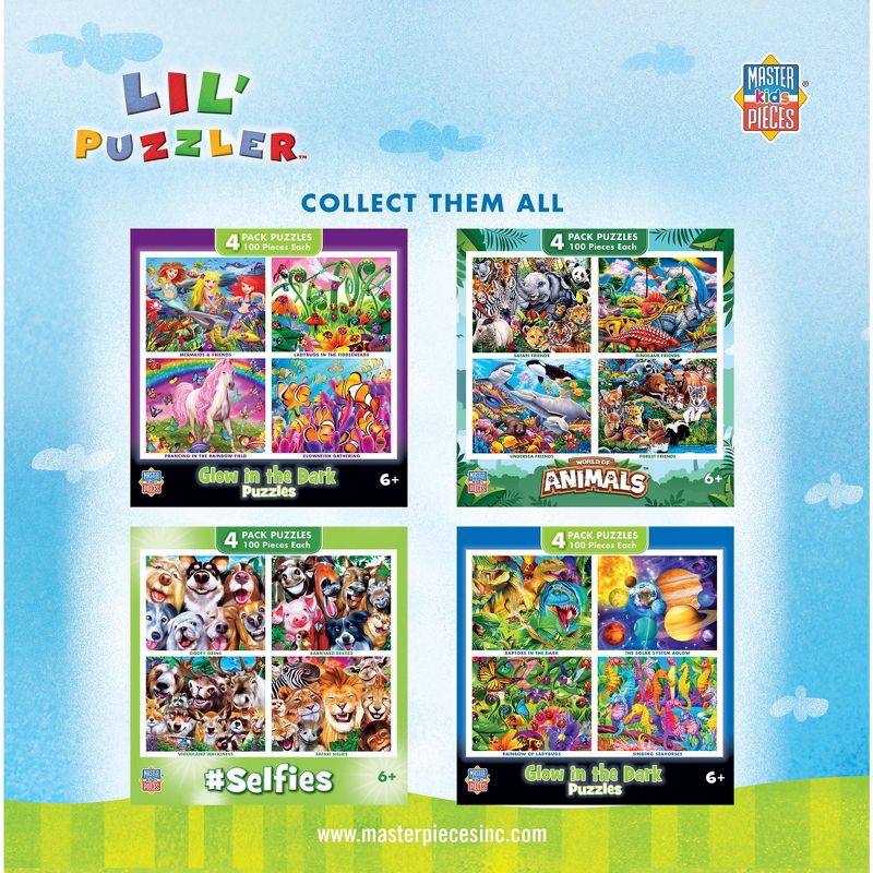 MasterPieces Kids Puzzle Set - Lil Puzzler 4-Pack 48 Piece Jigsaw Puzzles, 4 of 6