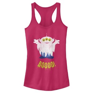Juniors Womens Toy Story Halloween Squeeze Alien Boo Ghosts Racerback Tank Top - 1 of 4