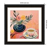 Kate and Laurel Framed Art Cozy Coffee by The Creative Bunch Studio, 28x28, Manhattan Black - 2 of 4