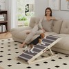 PawHut Dog Ramp for Couch, Foldable Pet Ramp for Small to Large Dog, 4 Adjustable Height from16" to 23.5", Pet Steps with Non-Slip Carpet for Bed - 3 of 4