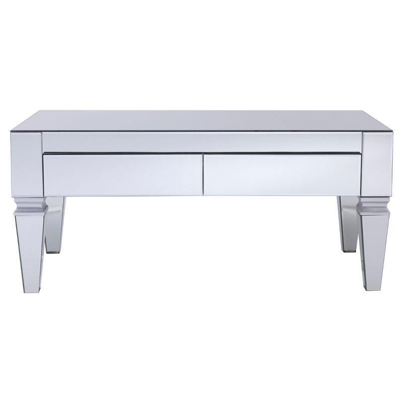 Darla Contemporary Mirrored Rectangular Cocktail Table - Mirrored - Aiden Lane, 1 of 16