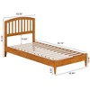 AFI Furnishings Quincy Twin XL Solid Wood Low Profile Platform Bed, Light Toffee - 2 of 4