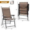 Costway  2PCS Outdoor Patio Folding Chair Camping Portable Lawn Garden W/Armrest - image 3 of 4
