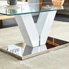NicBex Modern 43.3" Rectangle Coffee Table with V Shape Base for Living Room and Office - 4 of 4