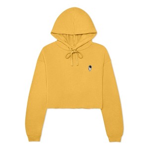 Dalix Astronaut Embroidered Fleece Cropped Hoodie Cold Fall Winter Women - 1 of 4