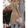 Women's Oversized Long Cardigan Sweaters Fall Outerwear Cable Knit Open Front Longline At Knee Cardigan Sweaters with Pockets - 2 of 4
