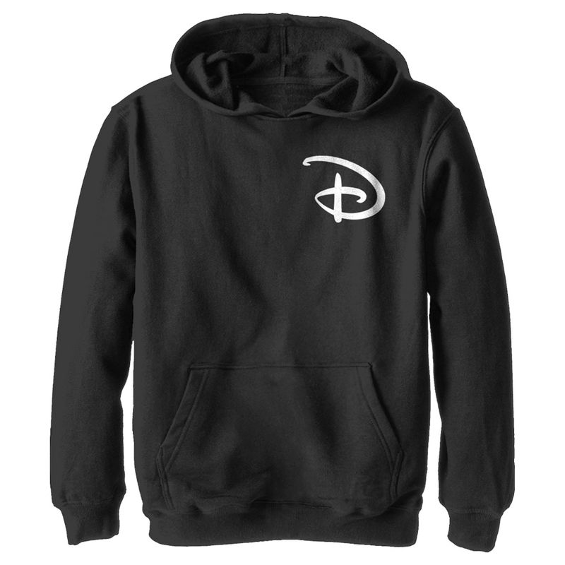 Boy's Disney Classic D Letter Pocket Print Pull Over Hoodie, 1 of 5