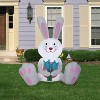 Gemmy Airblown Inflatable Easter Bunny with Blue Tulips, 5 ft Tall, White - 2 of 2