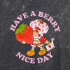 Juniors Womens Strawberry Shortcake Berry Nice Day Mineral Wash Crop T Shirt - 2 of 4
