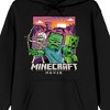 Minecraft Minecraft Mobs Sunset Tower Adult Black Long Sleeve Hoodie - 2 of 3